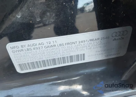 2012 Audi A4 2.0T Premium из США, поврежденный, VIN WAUFFAFL4CN017341